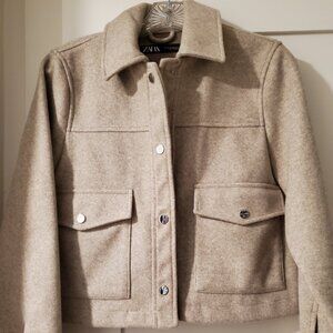 ZARA Beige Jacket XS, NWOT